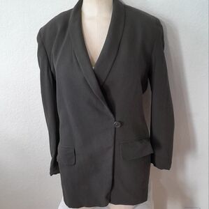 Vtg. Rena Rowan for Saville 45% Wool blend One Button Blazer